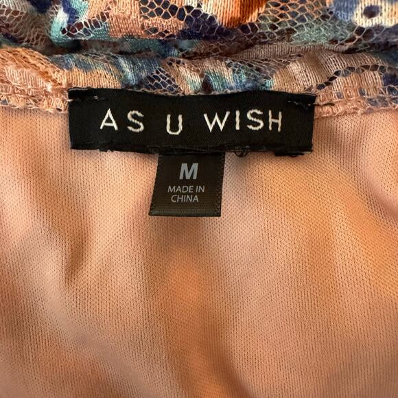 As U Wish Blush Pink Off-Shoulder Lace Dress – Romantic Ruffle Midi Dress Size M - Picture 3 of 8